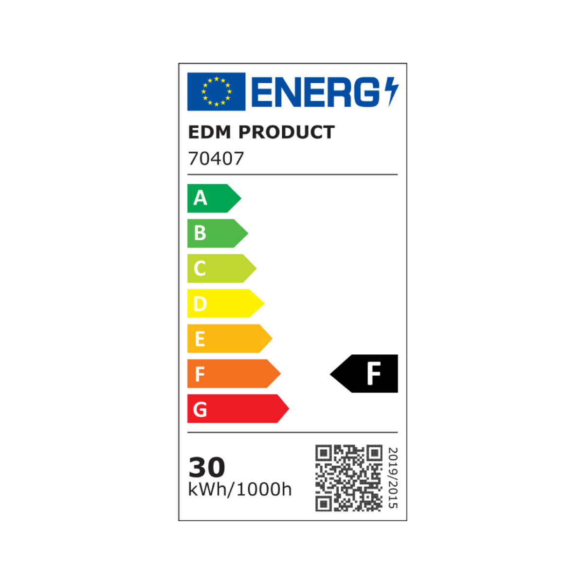 Reflektor projektor EDM 70407 Fekete F 30 W (4000 K)